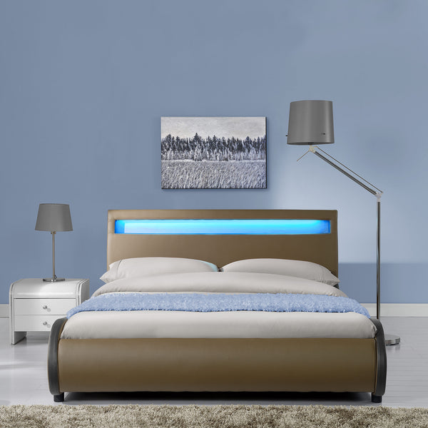 Corium® Valencia - LED - Bedframe kunstleer - verschillende maten en kleuren