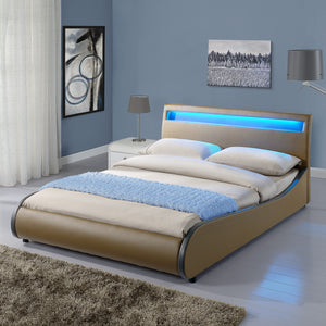Corium® Valencia - LED - Bedframe kunstleer - verschillende maten en kleuren