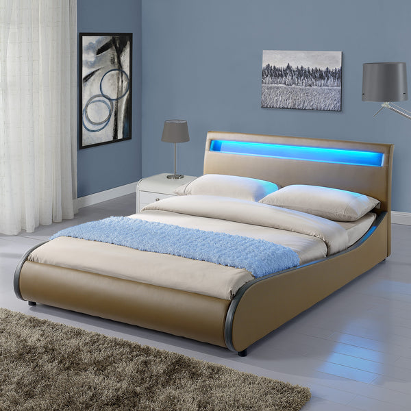 Corium® Valencia - LED - Bedframe kunstleer - verschillende maten en kleuren