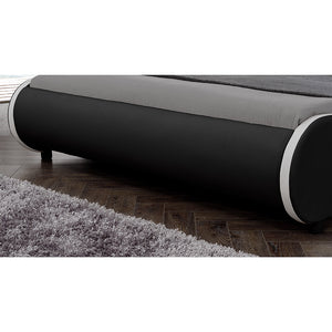 Bed Valencia met LED-verlichting incl. matras en lattenbodem - verschillende maten en kleuren