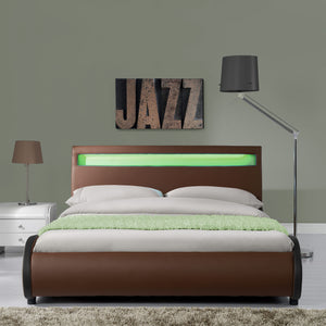Corium® Valencia - LED - Bedframe kunstleer - verschillende maten en kleuren