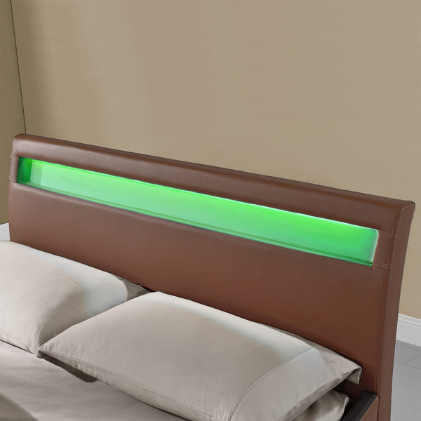 Corium® Valencia - LED - Bedframe kunstleer - verschillende maten en kleuren