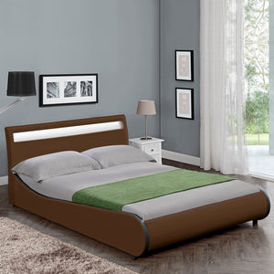 Corium® Valencia - LED - Bedframe kunstleer - verschillende maten en kleuren