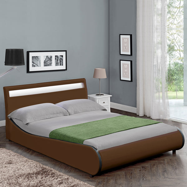 Corium® Valencia - LED - Bedframe kunstleer - verschillende maten en kleuren
