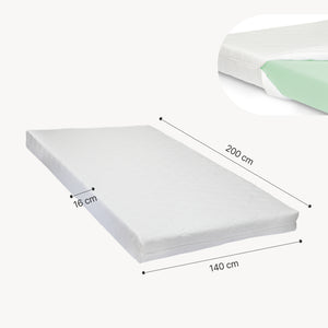 Tweepersoonsbed Tröstiar met matras en LED [en.casa]