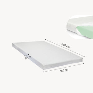 Tweepersoonsbed Tröstiar met matras en LED [en.casa]