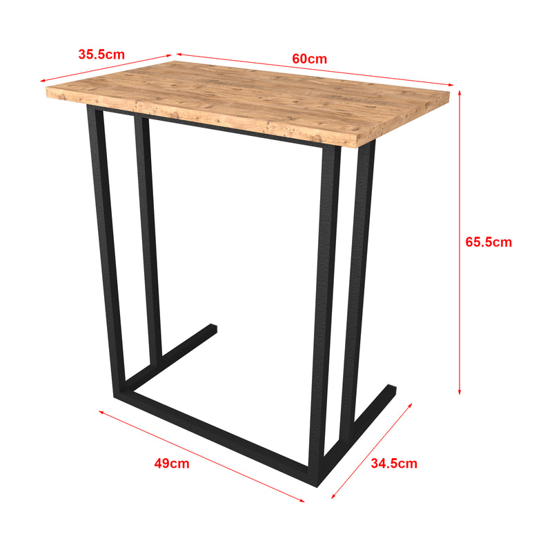 Maatschets [en.casa] Bureau Högsby laptoptafel 65,5x60x35,5 cm - 4 varianten
