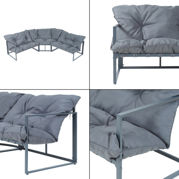 Loungeset Karg tuinset met kussens casa.pro