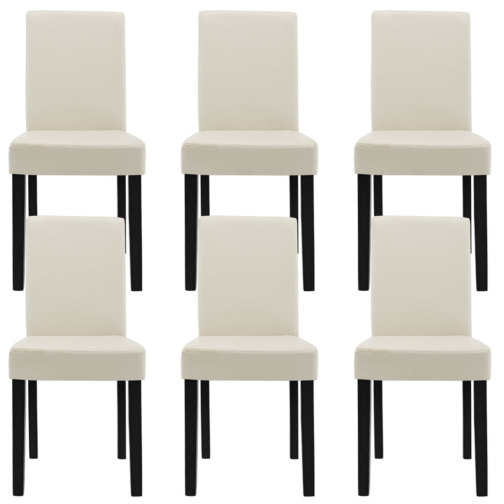 Chaise de salle à manger Hamburg lot de 6 similicuir [en.casa] - premiumXL