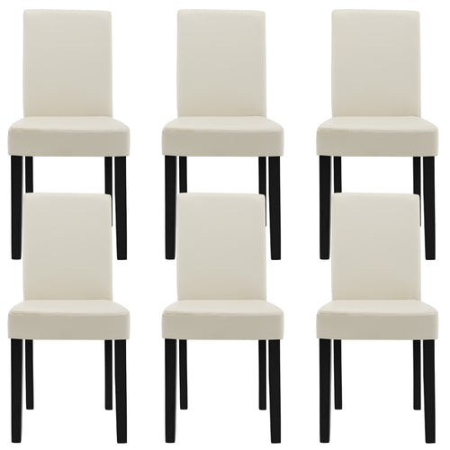 Chaise de salle à manger Hamburg lot de 6 similicuir [en.casa] - premiumXL