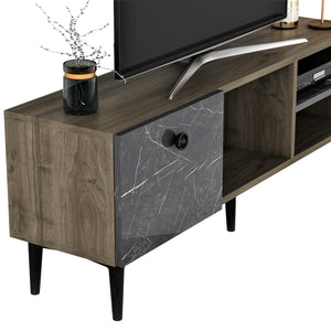 Meuble TV Nannestad à porte avec espace de rangement 45 x 120 x 30 cm [en.casa]