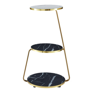 Table d'appoint Sipoo à 3 niveaux 74 x 46 x 37 cm [en.casa]