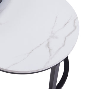 Set de 2 tables basses Kokkola rondes gigognes en verre [en.casa]
