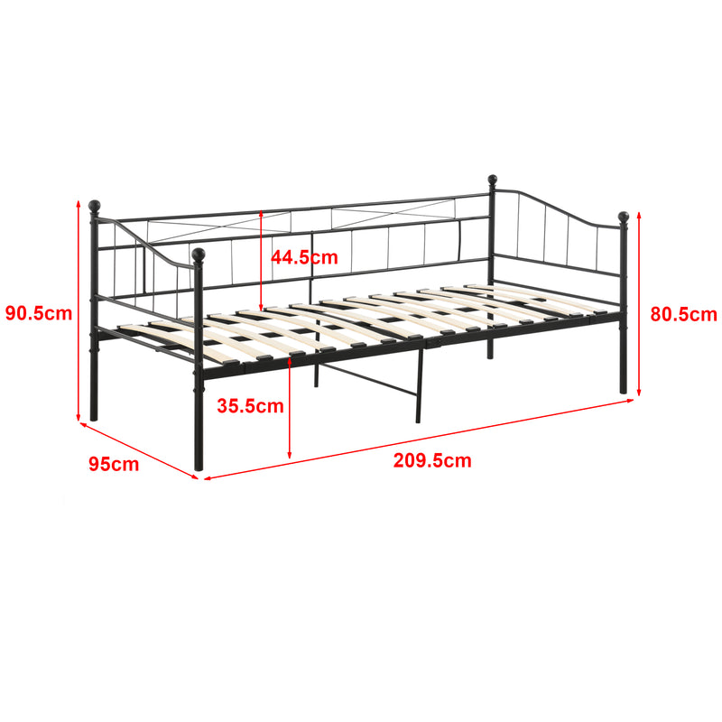 Maatschets Eenpersoons slaapbank Arjeplog met matras 90x200 cm - 2 varianten