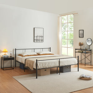 Metallbed Laos in verschillende maten Zwart [en.casa] - premiumXL