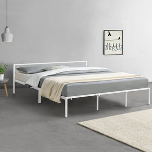 Metalen bed Imatra bedframe met bedbodem wit - verschillende maten