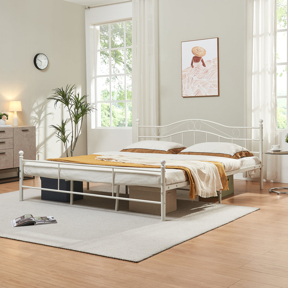 Lit en métal Florenz en différentes couleurs et tailles [en.casa] - premiumXL