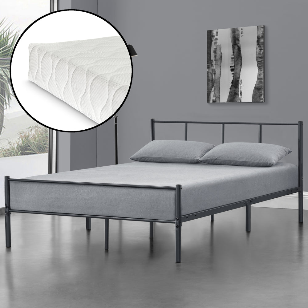 Metallbett Laos met koudschuimmatras in verschillende kleuren en maten en.casa - premiumXL