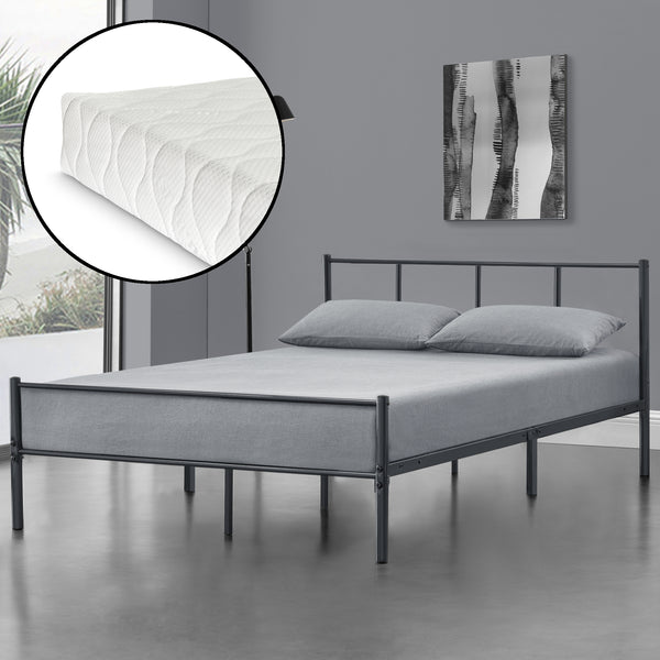 Metalen bedframe Hercules met matras - verschillende maten en kleuren