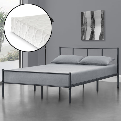 Metalen bedframe Hercules met matras - verschillende maten en kleuren