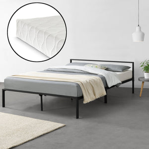 Metalen bedframe Zeus met bedbodem en matras - verschillende maten en kleuren