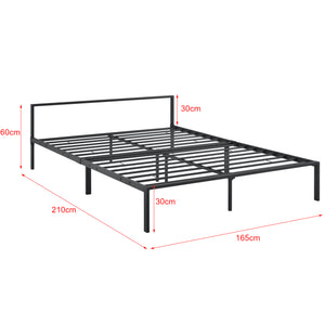 Metalen bedframe Zeus met bedbodem en matras - verschillende maten en kleuren