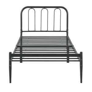 Cadre de Lit avec Matelas Hanko Plusieurs tailles Noir Mat [en.casa][neu.haus]