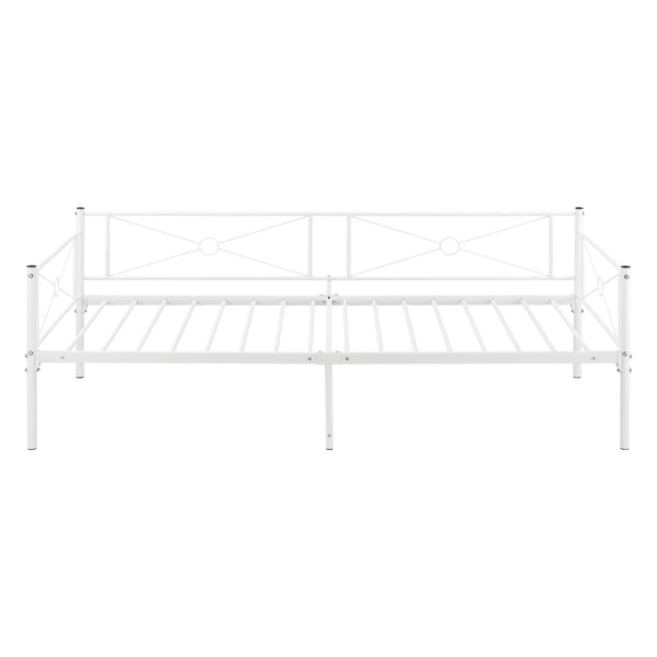 Cadre de Lit Simple Alvesta en Métal 90 x 200 cm Plusieurs couleurs [en.casa]