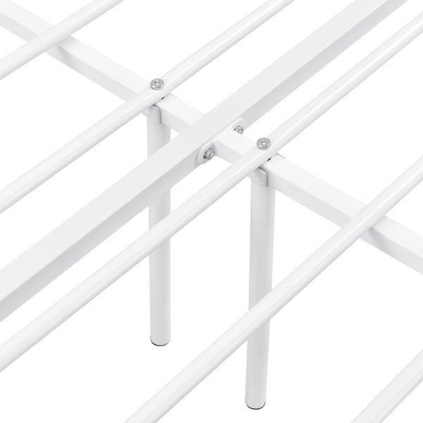 Cadre de Lit Apolda en Métal Plusieurs tailles Blanc Mat [en.casa]
