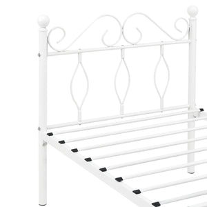 Cadre de Lit Apolda en Métal Plusieurs tailles Blanc Mat [en.casa]