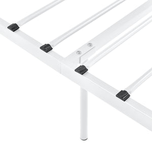 Cadre de Lit Apolda en Métal Plusieurs tailles Blanc Mat [en.casa]