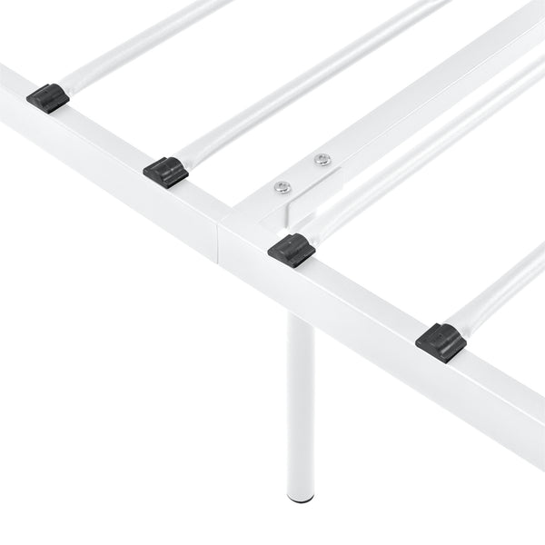 Cadre de Lit Apolda en Métal Plusieurs tailles Blanc Mat [en.casa]