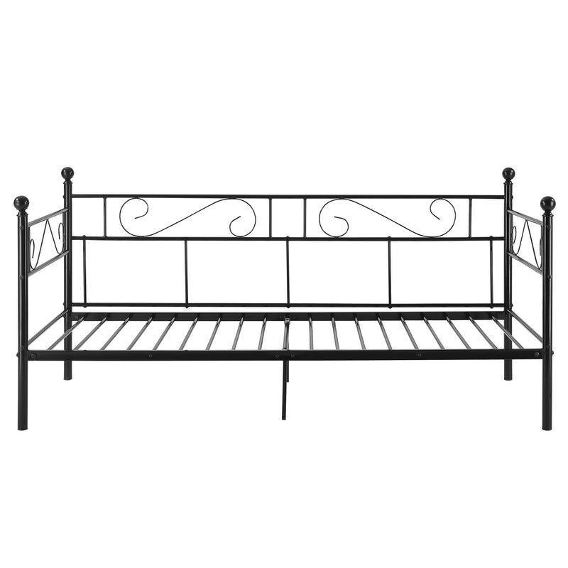 Croquis coté Divan Lit Simple Granda avec Matelas 90 x 200 Couleurs différentes [en.casa]