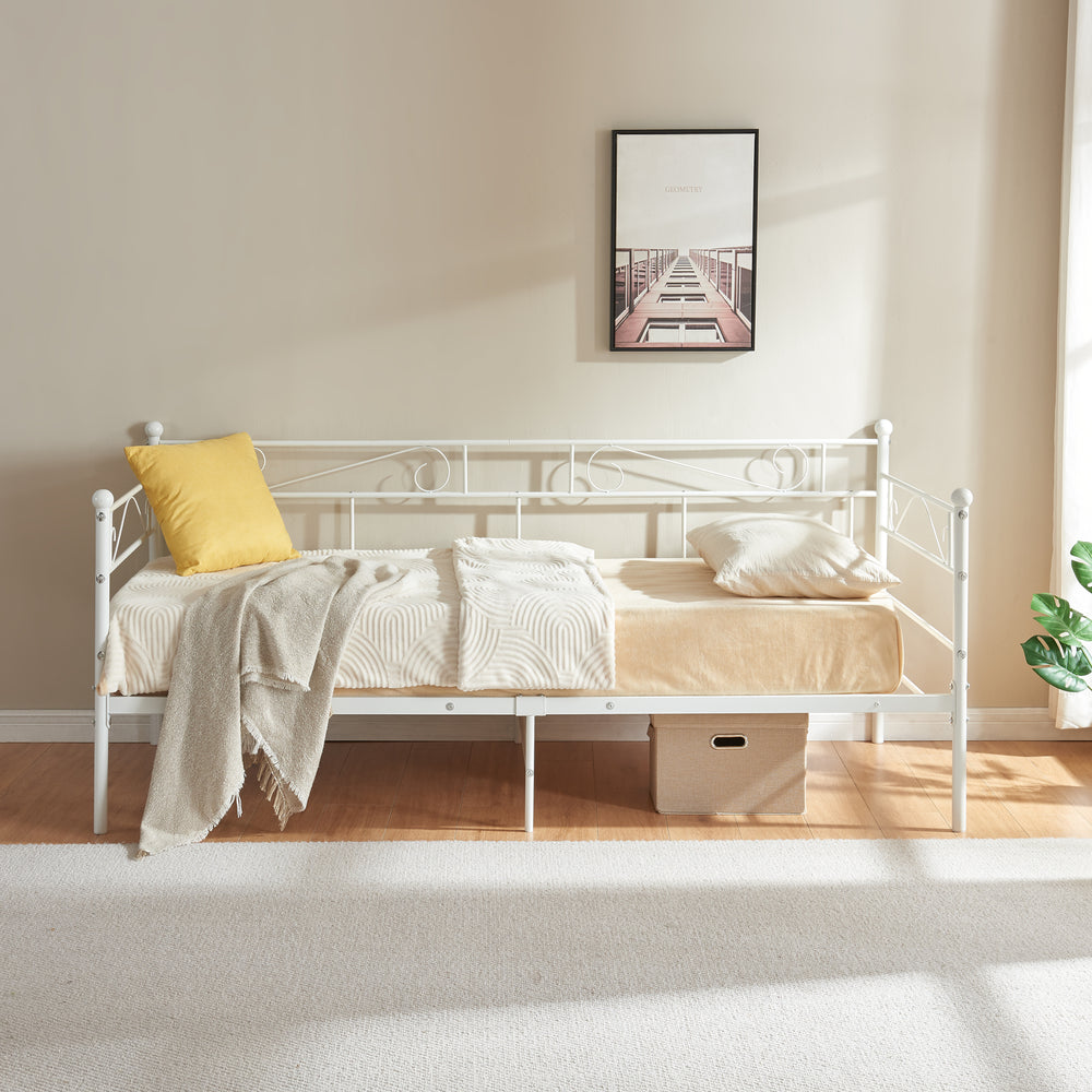Divan Lit Simple Granda avec Matelas 90 x 200 Couleurs différentes [en.casa]