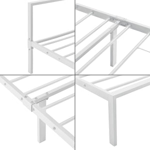 Metalen bed Imatra bedframe met bedbodem wit - verschillende maten
