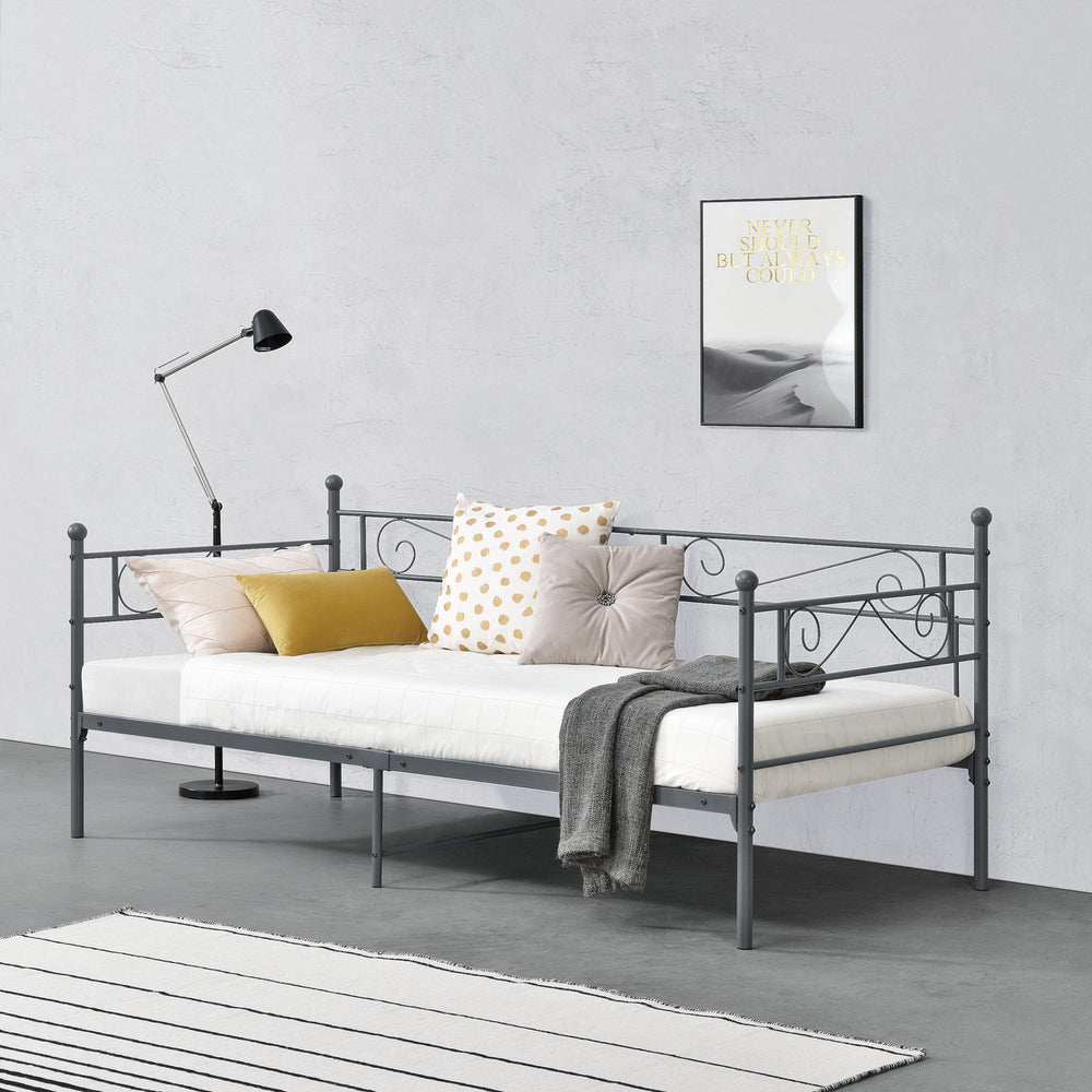 Metalen bed Kerava 90x200 cm in verschillende kleuren en.casa - premiumXL