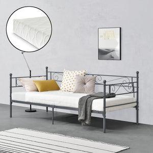 Eenpersoons slaapbank of 3-zitsbank Kerava met matras en bedbodem 90x200 cm - 3 varianten