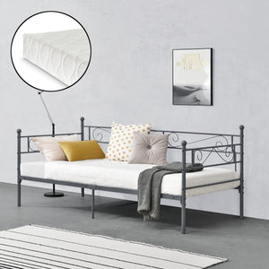 Eenpersoons slaapbank of 3-zitsbank Kerava met matras en bedbodem 90x200 cm - 3 varianten