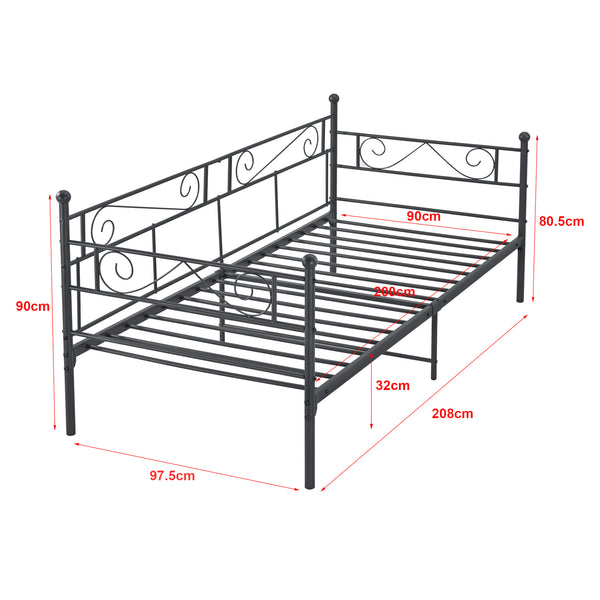 Eenpersoons slaapbank of 3-zitsbank Kerava met matras en bedbodem 90x200 cm - 3 varianten