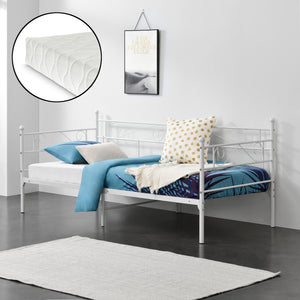 Cadre de Lit Simple Kerava Matelas 90x200 cm Plusieurs couleurs [en.casa] [neu.haus]