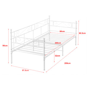 Cadre de Lit Simple Kerava Matelas 90x200 cm Plusieurs couleurs [en.casa] [neu.haus]