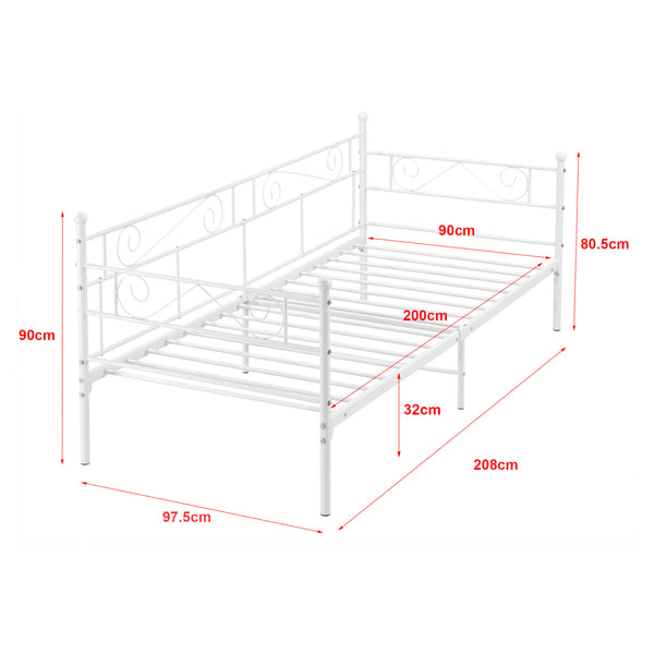 Cadre de Lit Simple Kerava Matelas 90x200 cm Plusieurs couleurs [en.casa] [neu.haus]