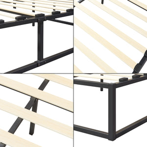 Cadre de Lit Kreta avec Matelas [en.casa]