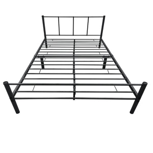 Stalen bed Laos bedframe met bedbodem zwart [en.casa]