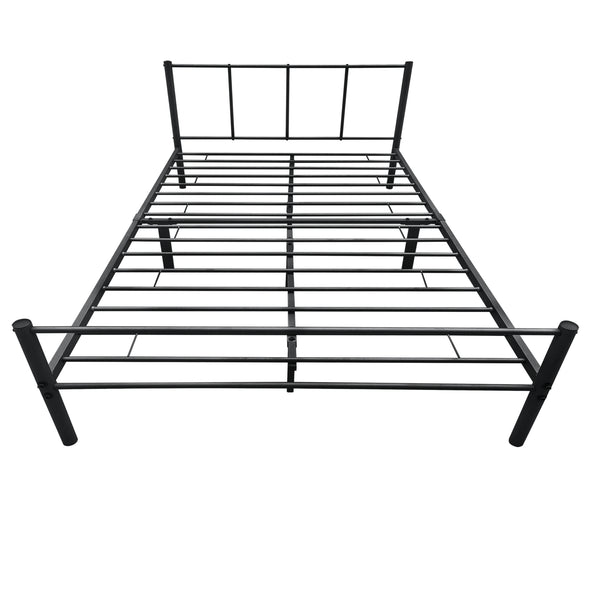 Stalen bed Laos bedframe met bedbodem zwart [en.casa]