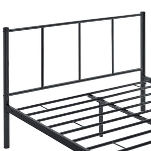 Stalen bed Laos bedframe met bedbodem zwart [en.casa]