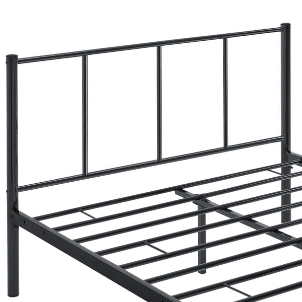 Stalen bed Laos bedframe met bedbodem zwart [en.casa]