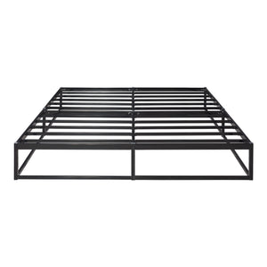 Metalen bed Trerunta met bedbodem zwart [en.casa]