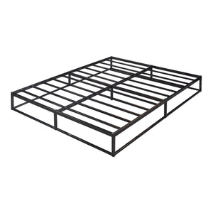 Lit en métal Trerunta avec matelas acier noir [en.casa]