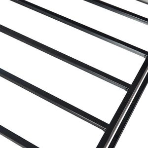 Metalen bedframe met bedbodem en matras zwart [en.casa] [neu.haus]